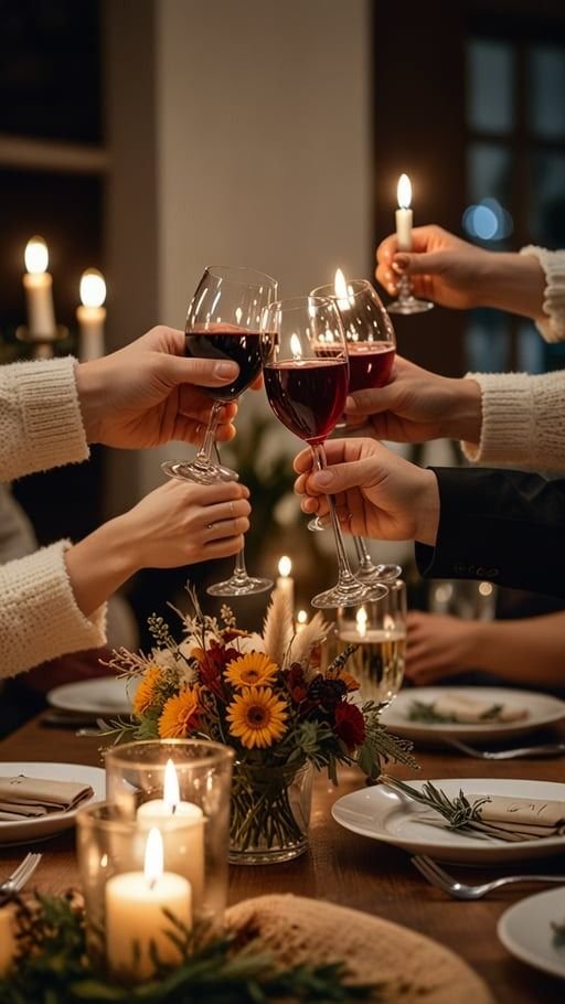 Intimate private celebration with refined table setting
